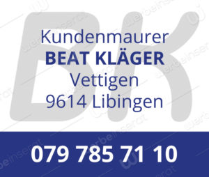 Kundenmaurer Beat Klaeger - «werbeinserat.ch»