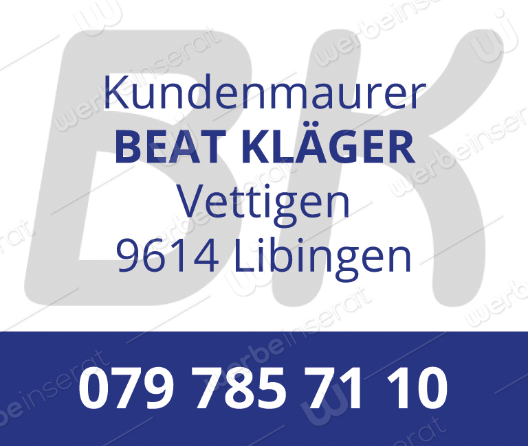 Kundenmaurer Beat Klaeger