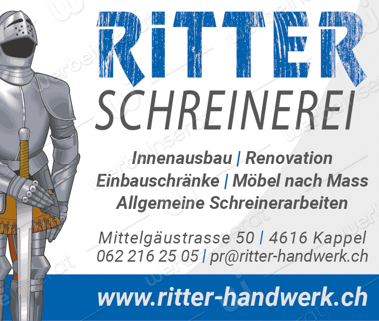 Inserat Nr5 Ritter Schreinerei V1 2