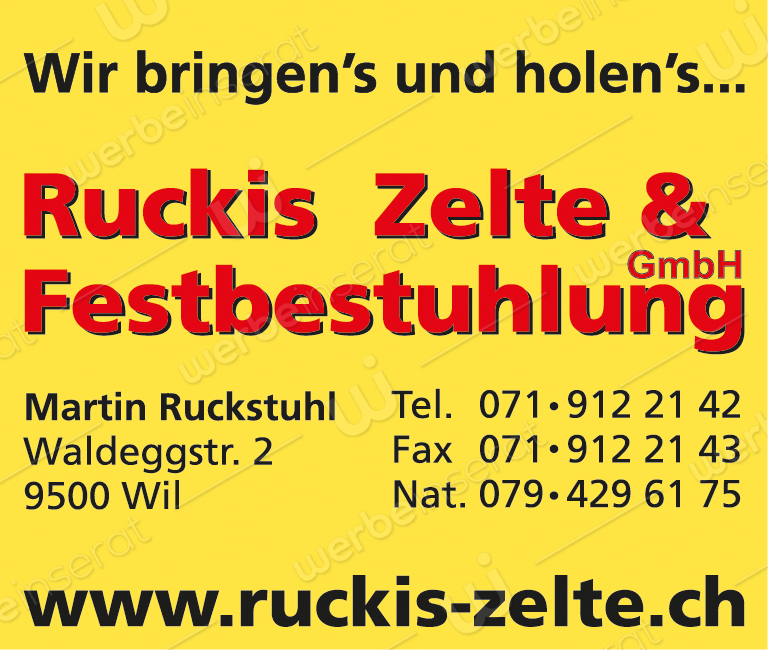 Ruckis Zelte & Festbestuhlung