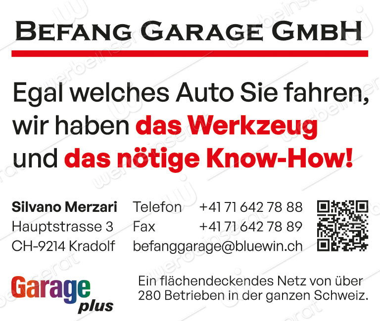 Inserat Nr07 Befang Garage GmbH 2