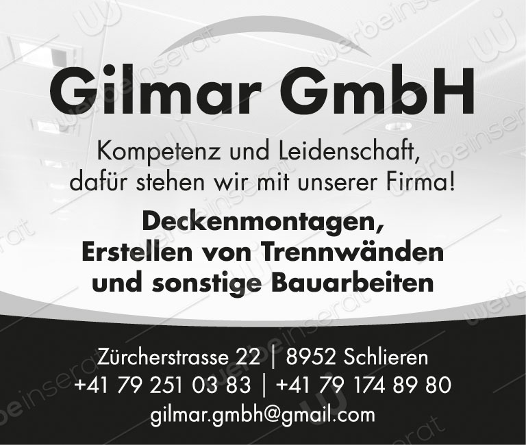 Inserat Nr12 Gilmar GmbH 2